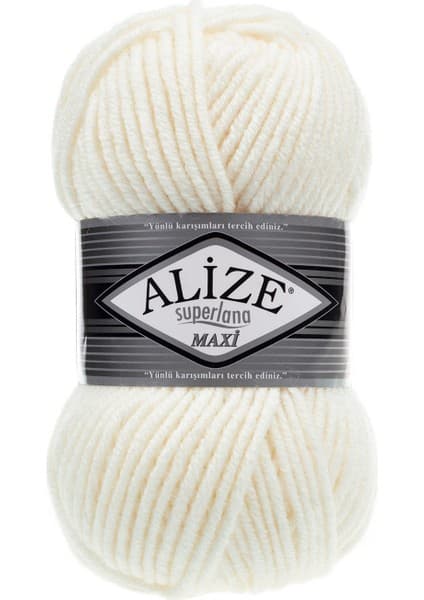 Alize Süperlana Maxi El Örgü Ipi (5 Li Paket) - 62-Açık Krem Fiyatı