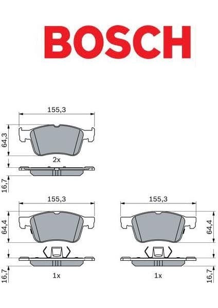 Bosch Ön Fren Balata Focus 4 Kuga 3 Puma 0986424885 2209149
