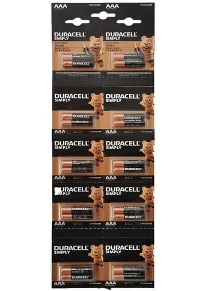 Duracell Aaa Ince Pil Kartela 20'li