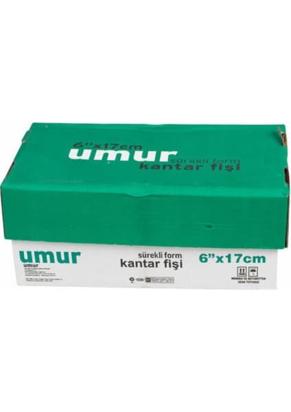 Umur Renkli Kantar Fişi 1000LI 6X17CM 2 Nüsha Ölçülerle