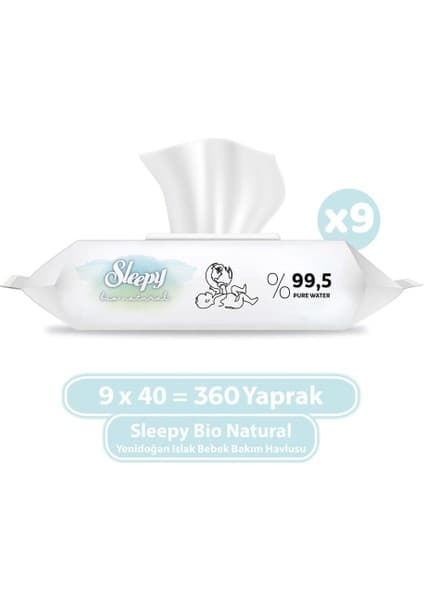 Sleepy Islak Mendil Bio Natural 360