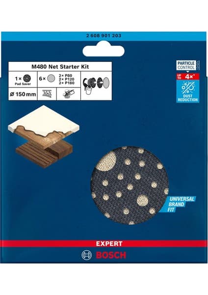 Bosch Expert M480 Başlangıç Kiti, Eksantrik Zımpara Makineleri Için, 150 mm 7