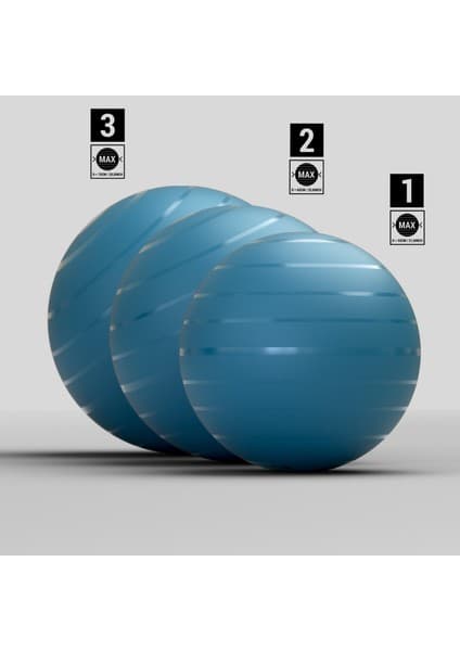 Decathlon Domyos Gym Pilates Topu 55 cm Mavi - Çok İşlevli Kullanım Amacı ve 1