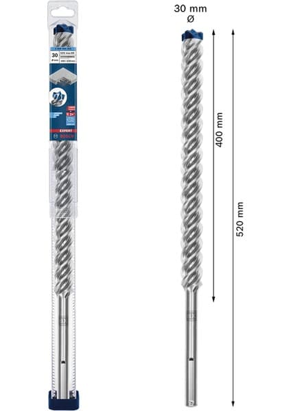 Bosch Exp Sds Max 8 x Kırıcı Delici Ucu 30*520 mm -