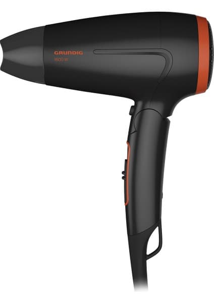 Grundig Hd 2260 1600 W Seyahat Tipi Saç Kurutma Makinesi 2 Kademe Hız Ayarı ve Siyah