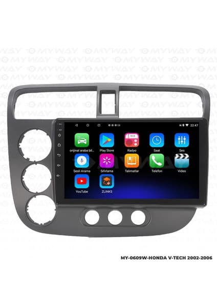Myway Honda V-Tech 2 Android 12 Multimedya Carplay 2gb Fiyatı