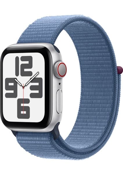 Apple Watch SE GPS + Cellular, 40 mm Gümüş Rengi Alüminyum Kasa ve Kış Mavisi