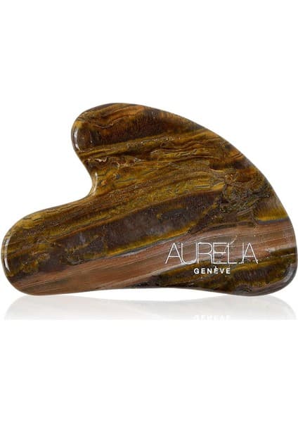 Aurelia Genève The Tiger Eye Gua Sha - Kalp Şekilli Gua Sha Taşı –