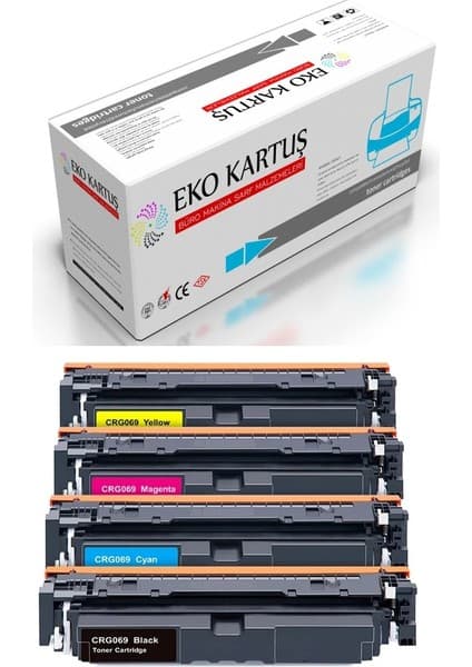 Eko Kartuş Canon I-Sensys MF754CDW Muadil Toner Seti Çipli