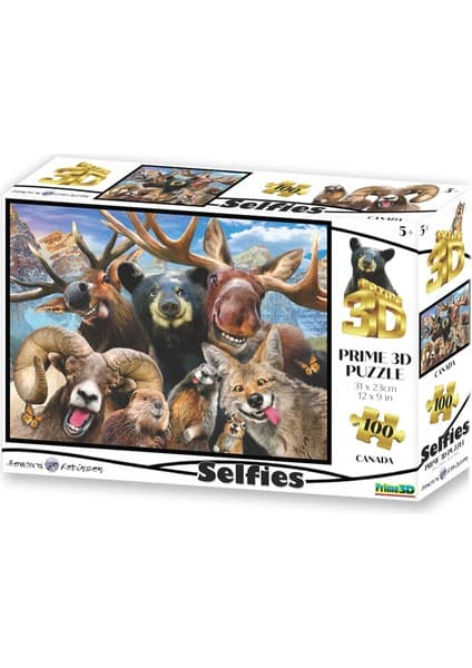 Prime 3D - Kanada Selfie 100 Parça Puzzle