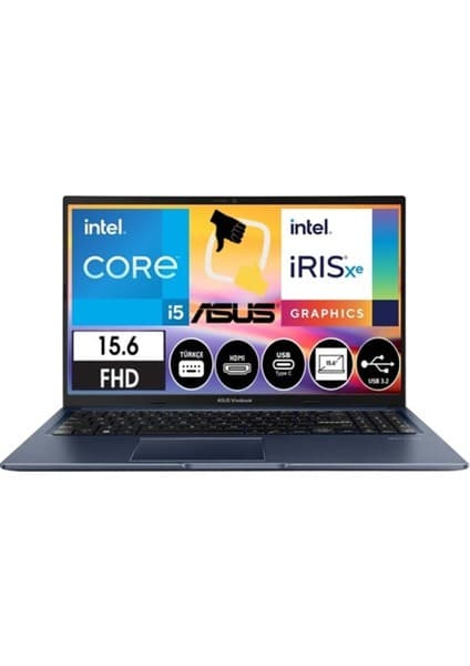 Asus Vivobook 15 Intel Core I5 16GB 1tb SSD Windows 11 Pro 15.6" Fhd Taşınabilir Bilgisayar