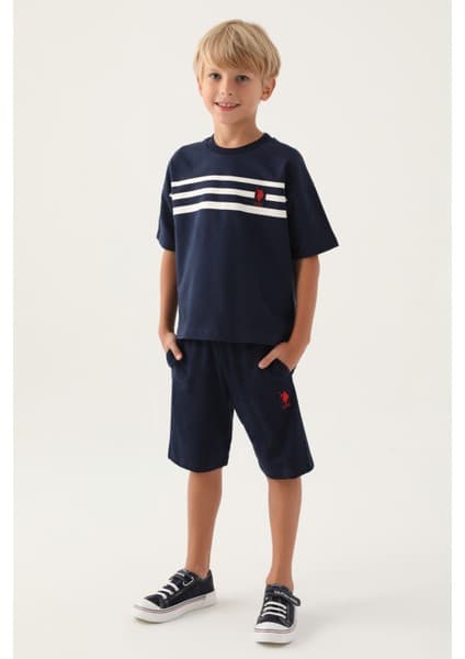 U.S. Polo Assn. Lisanslı Emblem Lacivert Erkek Çocuk Bermuda Fiyatı