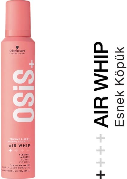 Osis Air Whip 200ml Esnek Köpük Hacim ve Tutuş Sağlayan Hafif Yapılı