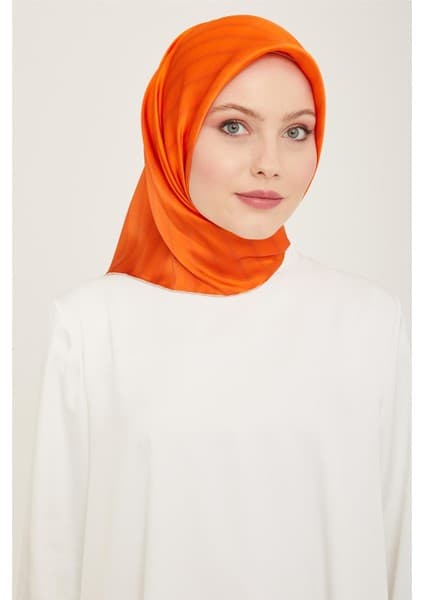Armine Klasik Desenli Twill İpek Eşarp 24Ya9150 4 82
