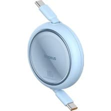 Baseus FREE2PULL Mini Makaralı Type-C To Type-C 100W Kablo 2 mt Mavi