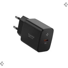 Spigen 20W USB-C Mini Hızlı Şarj Aleti / Şarj Isısını Düşürür GaN Pro Akım Korumalı Güç Adaptörü iPhone & Android & iPad Type-C EE201 Siyah - ACH09217 (Spigen TR Garantili)