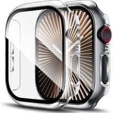 Fibaks Apple Watch Seri 1/2/3/4/5/6/7/8/SE/Ultra 38mm 40mm 41mm 42mm 44mm 45mm 49mm Kasa ve Ekran Koruyucu 360 Koruma