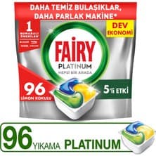 Fairy Platinum Bulaşık Makinesi Kapsülü 96 Yıkama Limon Kokulu
