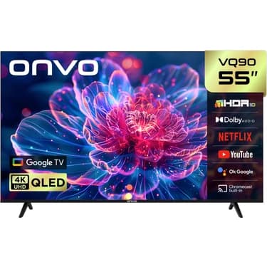 Onvo 55VQ90F3UA 55'' 140 Ekran Uydu Alıcılı 4K Ultra HD Google Smart QLED