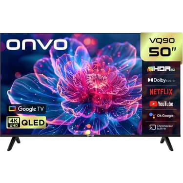 Onvo 50VQ90F3UA 50'' 127 Ekran Uydu Alıcılı 4K Ultra HD Google Smart QLED