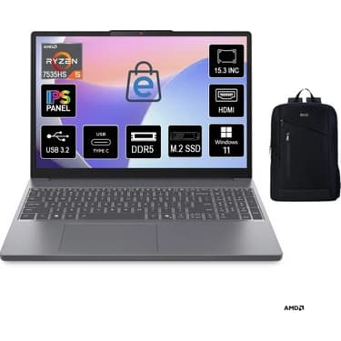 Lenovo Ideapad Slim 3 Amd Ryzen 5 7535HS 24GB 1tb SSD Windows 11 Pro 15.3" Taşınabilir Bilgisayar