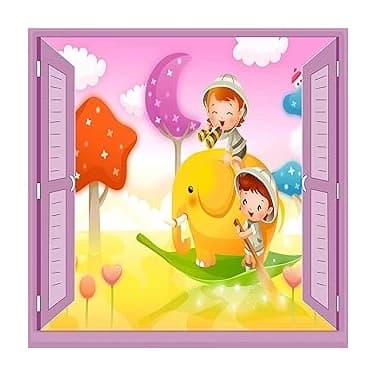 Mey İthalat Çocuk Odası Bebek Odası Pencere Poster Duvar Kağıdı