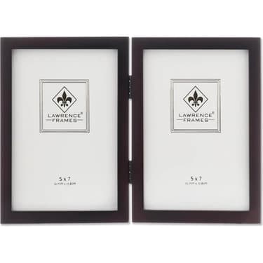 Mey İthalat Lawrence Frames 755957D Espresso Ahşap Menteşeli Çift Resim Çerçevesi, 13,8 x 17,7 Cm,