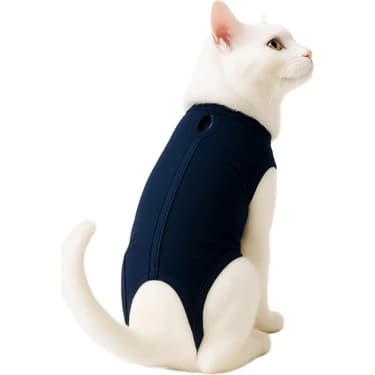 Mey İthalat Kedi ve Köpek Kıyafeti & Elbisesi Lacivert Medikal Veteriner Çıkışı Tulum Yeşil
