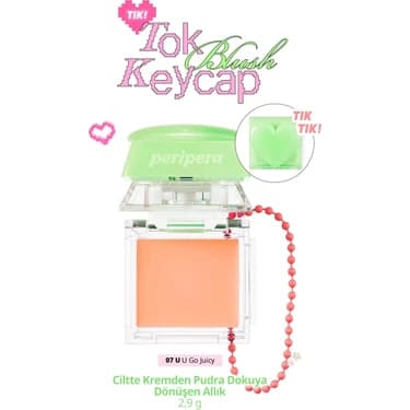 Mey İthalat Perıpera Ciltte Kremden Pudra Dokuya Dönüşen Allık Tok Blush Keycap (07 U Go