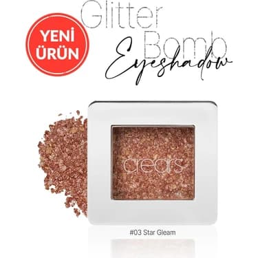 Mey İthalat Mücevher Parlaklığında Yoğun Pigmentli Tekli Far Glitter Bomb Eyeshadow 03 Star