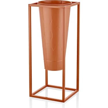 Mey İthalat The Mia Prizma Vazo & Saksı Terracota 70X30X30