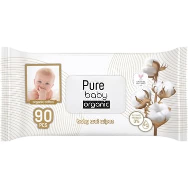Mey İthalat Pure Baby Organik Pamuklu Islak Havlu 1×90 (90