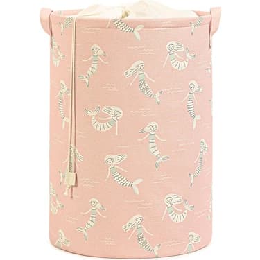 Mey İthalat Ocean Home Textile Çocuk Odası Ağzı Büzgülü Deniz Kızı Oyuncak Sepeti 36 x 48