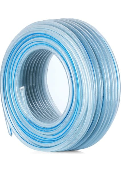 Çelik Süper Mavi Pvc Şeffaf Örgülü 1/2 (12.5 Mm) 100 Metre Fiyatı