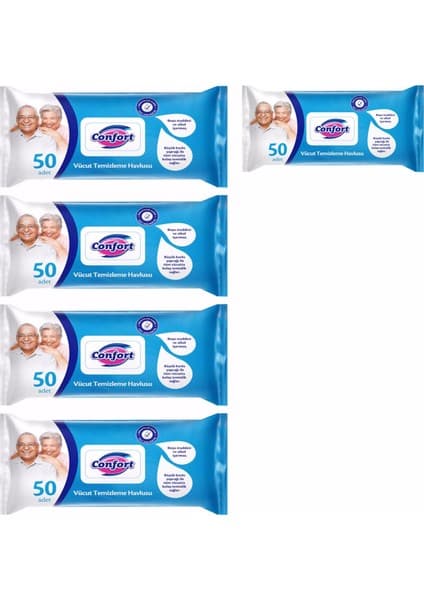 Confort Vücut Temizleme Havlusu 50 Li 5