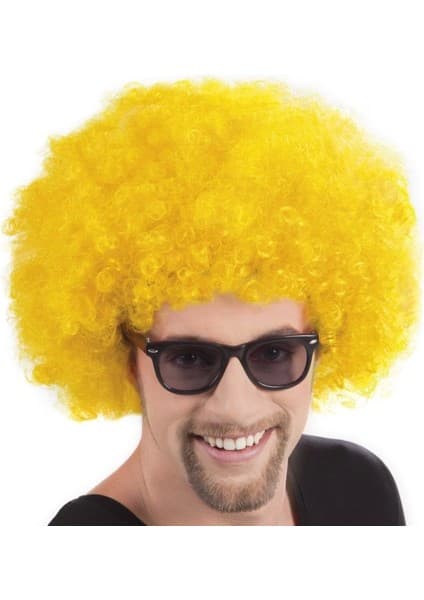 Markport Sarı Renk Kıvırcık Afro Bonus Peruk Fiyatı