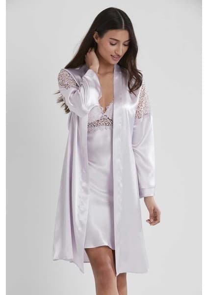 Pierre Cardin 6'lı Saten Gecelik Sabahlık Çeyiz Seti 6955