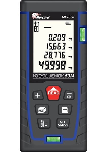 Mercure MC-850 Profesyonel Lazer Metre 50
