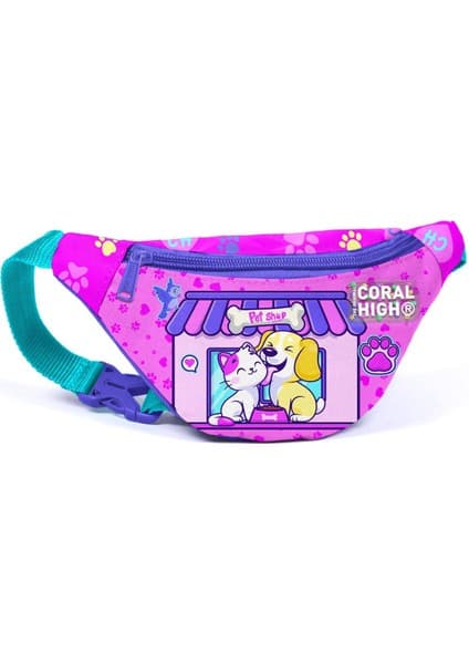 Coral High Kids Kedi Köpek Desenli Bel Çantası 11522 Fiyatı