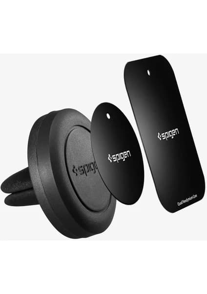 Spigen A200 Manyetik Araç içi Havalandırma Telefon Tutucu + 2 Adet Plaka Tüm Telefonlara Uyumlu Siyah - SGP11583 (Spigen TR Garantili)
