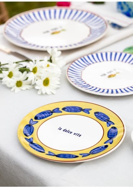 The Mia Fish Pasta Tabağı 6lı Set 19