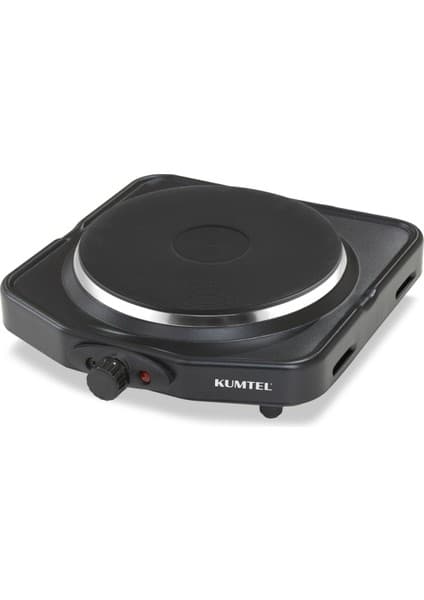 Kumtel Siyah Elektrikli Setüstü Hotplate Ocak LX-7011 1500 Watt Metal Malzeme ile Güçlü
