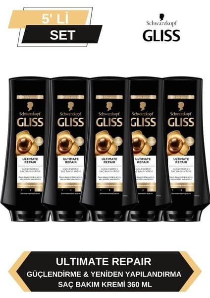 Gliss Ultimate Repair Saç Kremi 360ML x 5'li