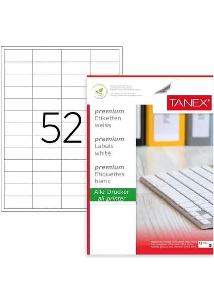Tanex Laser Etiket KOD2022 x 50MM x