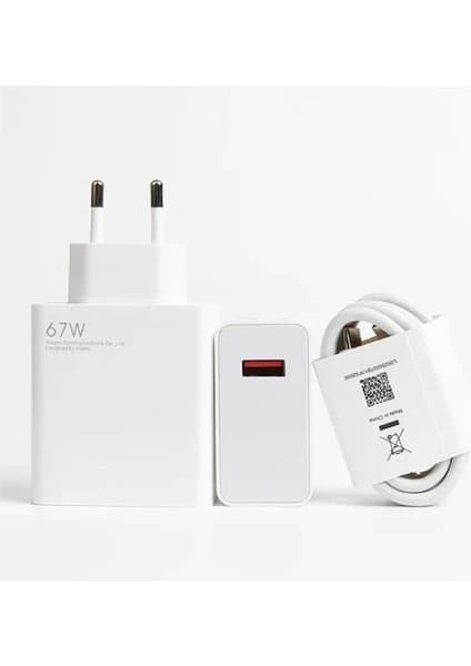 Xiaomi 67W Turbo Şarj Aleti Şarj Cihazı Kablo Adaptör Set ve 2021 sonrası Tüm telefonlarda Uyumlu Hızlı Şarj Aleti Type C Şarj Aleti