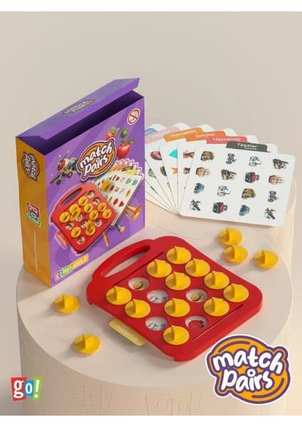 Go Toys Match Pairs Eğitici Hafıza Eşleştirme Oyunu Eğlenceli Tasarım 2 Oyuncu
