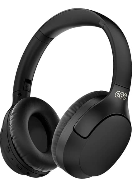 Qcy H2 Pro Aux Kablosuz Bt 5.3 Siyah Kulaklık Hifi Enc 70 Saat Dinleme Oyun Modu