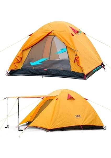 Naturehike P-Serisi 3 Kişilik Kamp Çadırı Turuncu