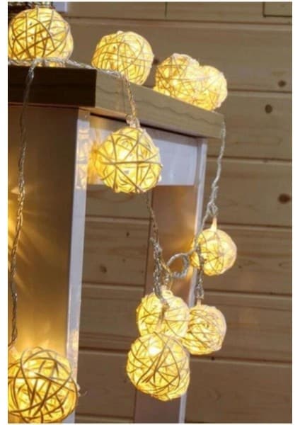Hasır Toplar LED Işık 2 Metre Gün Işığı Dekor