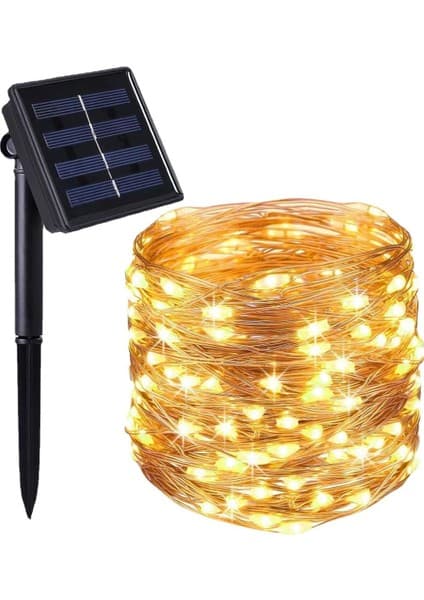 Skygo Solar Güneş Enerjili Peri Led 20 Metre Günışığı 8 Mod 200